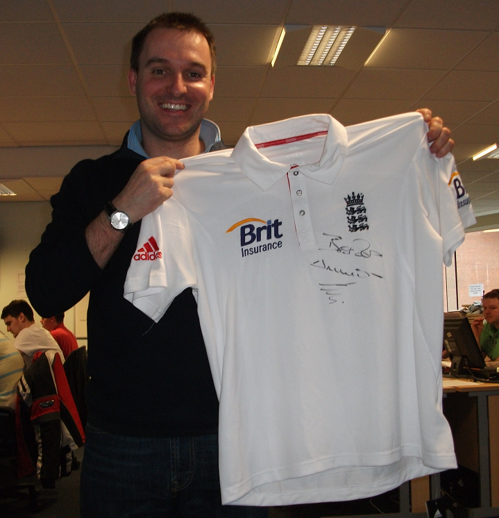 England shirt signed by Darren Gough