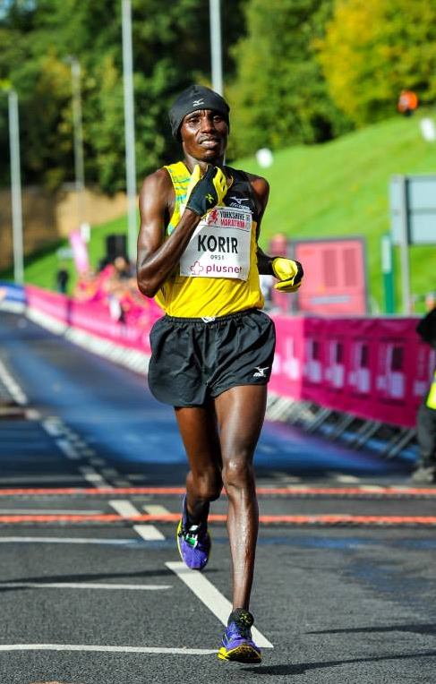 The first winner of the Plusnet Yorkshire Marathon - Edwin Korir