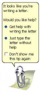 Microsoft Help Paperclip Clippy