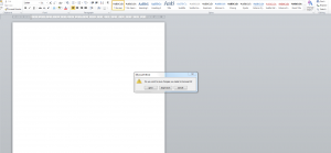 Microsoft Word Do You Want to Save Pop-up