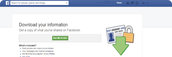 Facebook download information personal data