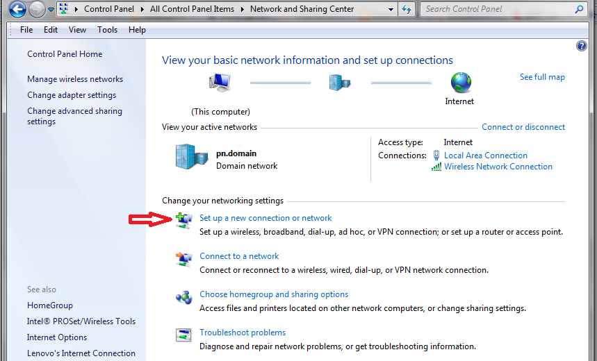 Setting Network Vista