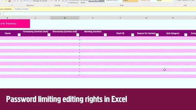 Setting Open/Modification password in Excel (GIF)
