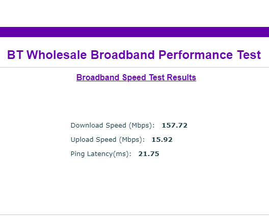BT Wholesale broadband speed test not working - Page 7 - Plusnet Community