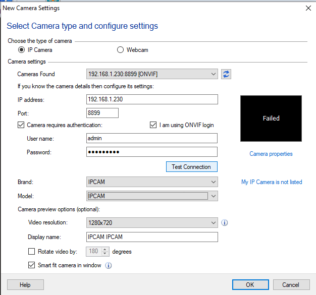 Assigning a Temporary IP Address to a Camera