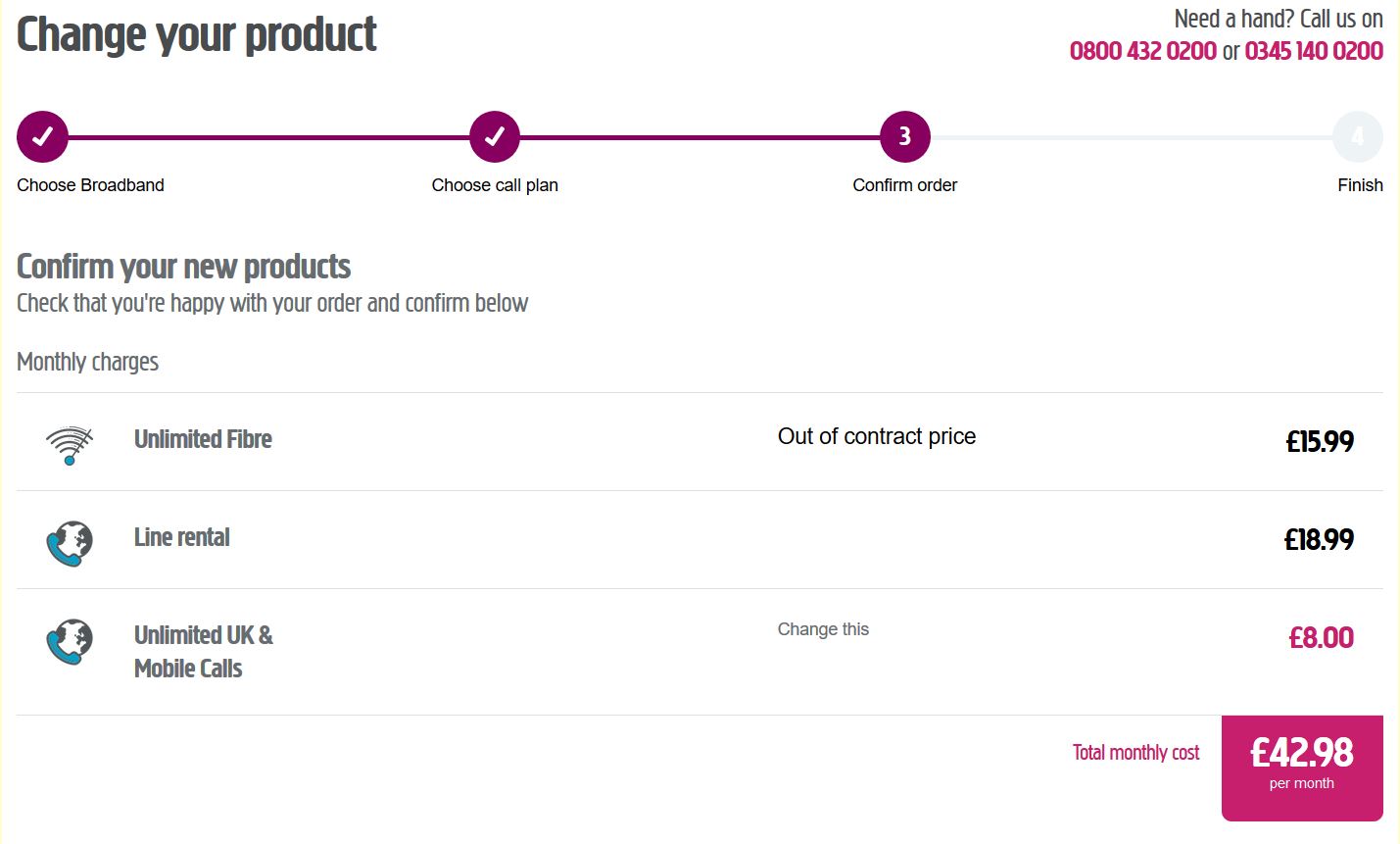 Fixed New to want to add Phone package but will...