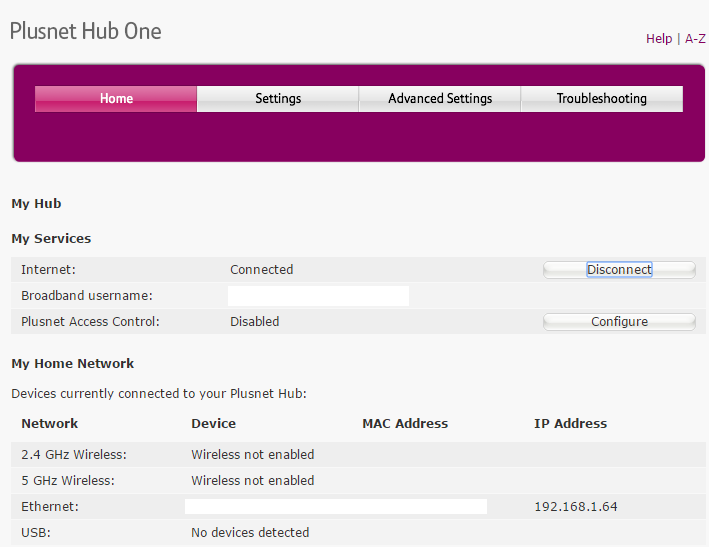 hub one router interface Community
