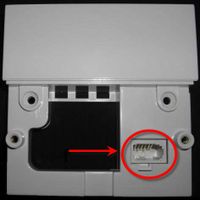remove faceplate to reveal test socket