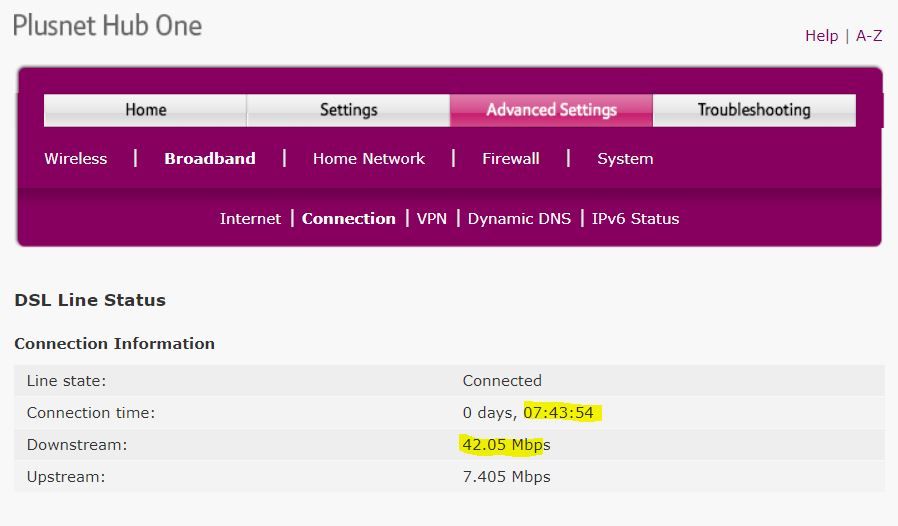 Plusnet Hub One 23-03-2020 10.11 (Plusnet router some days after Openreach visit).JPG