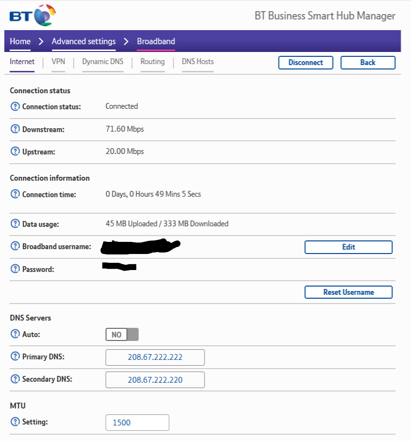 Using the BT Smarthub 6 on a Account Community