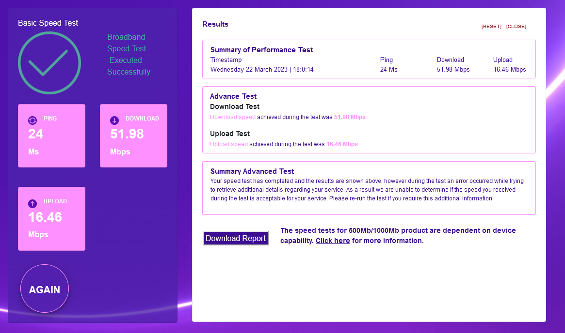 Speeds lower than estimates with recent house move Community