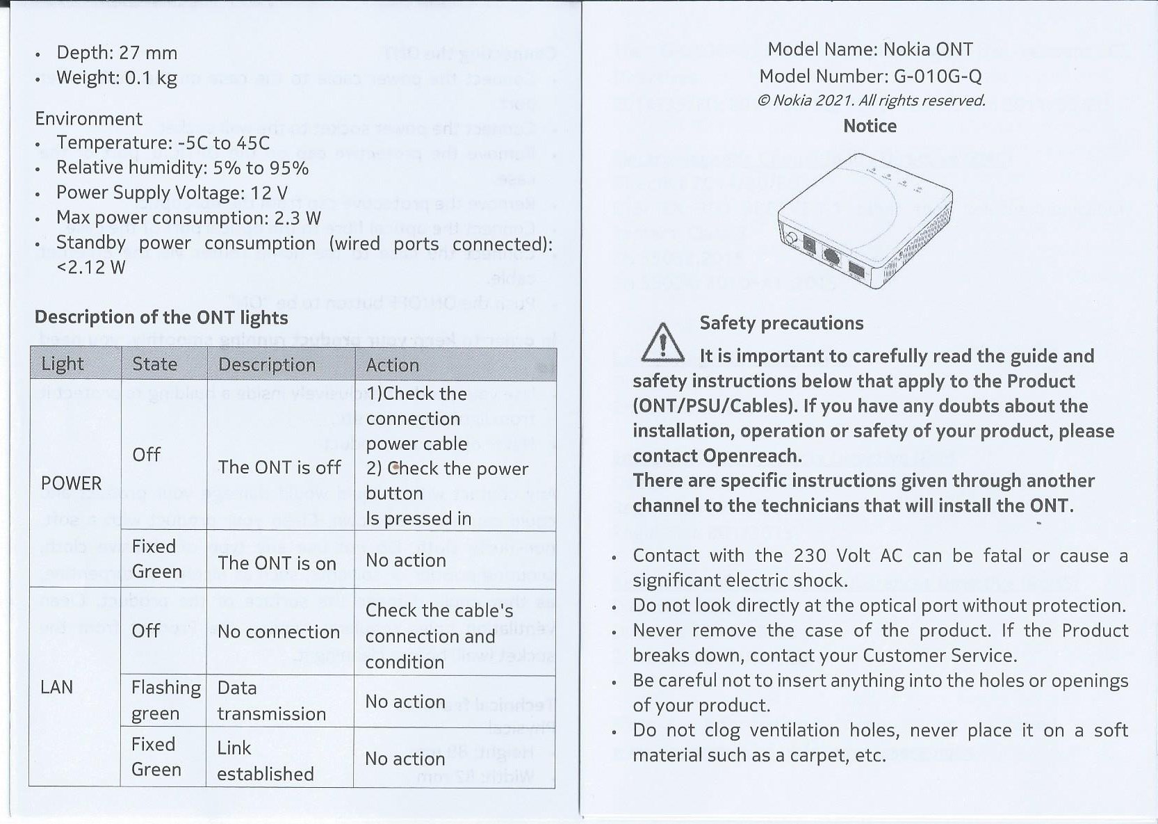 Flashing PON light Community