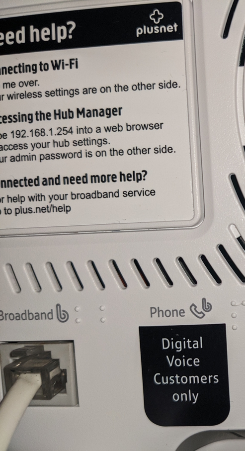 Full Fibre digital voice - Plusnet Community