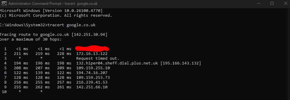 this shows what my ping is