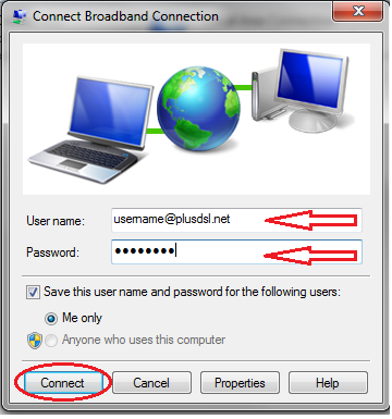 Dial up win7